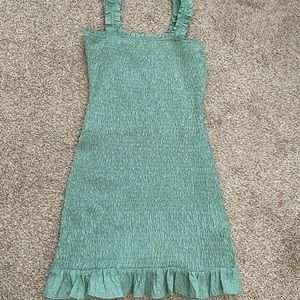 Green mini dress